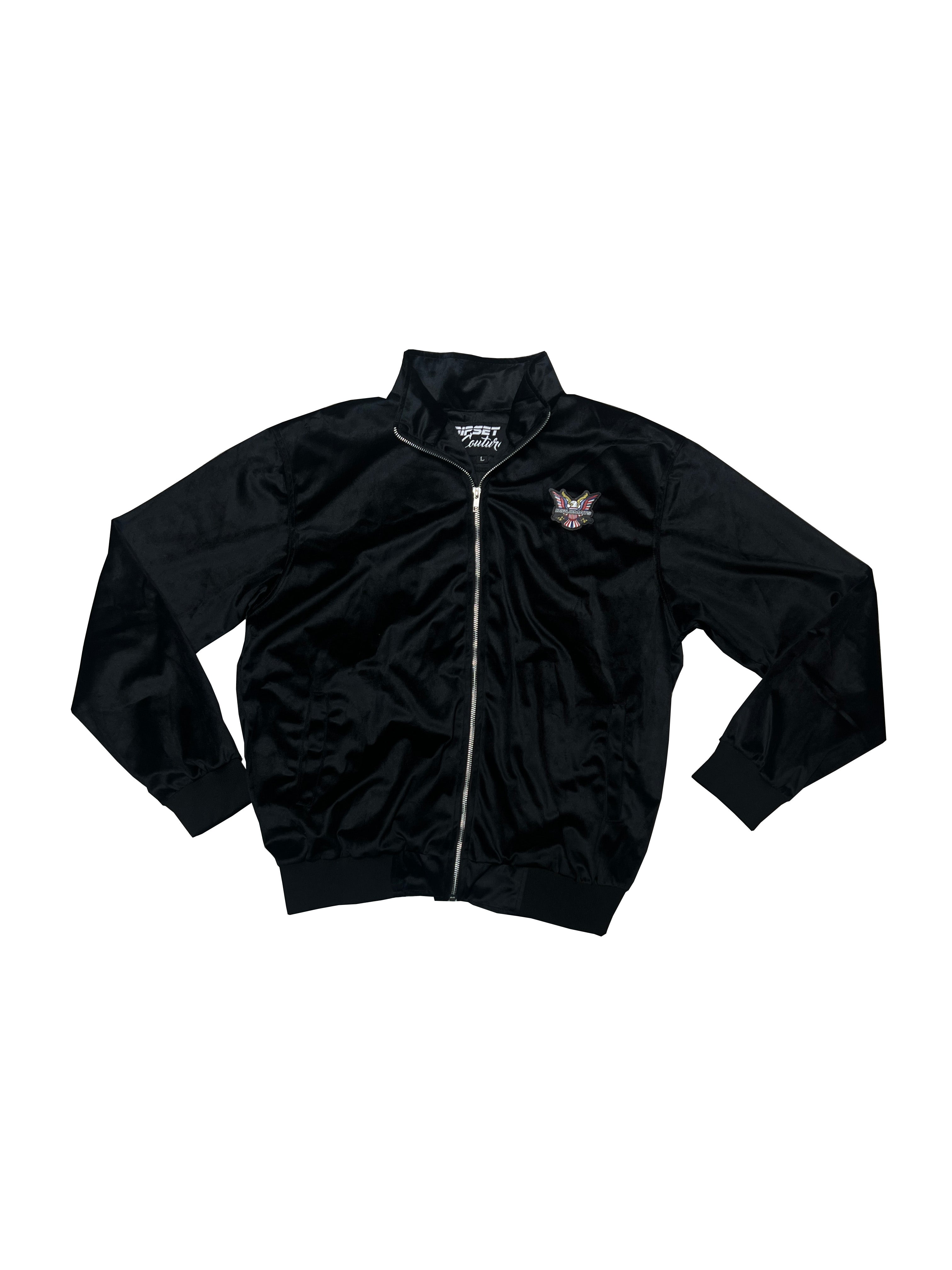 All Black Velour Track Suit