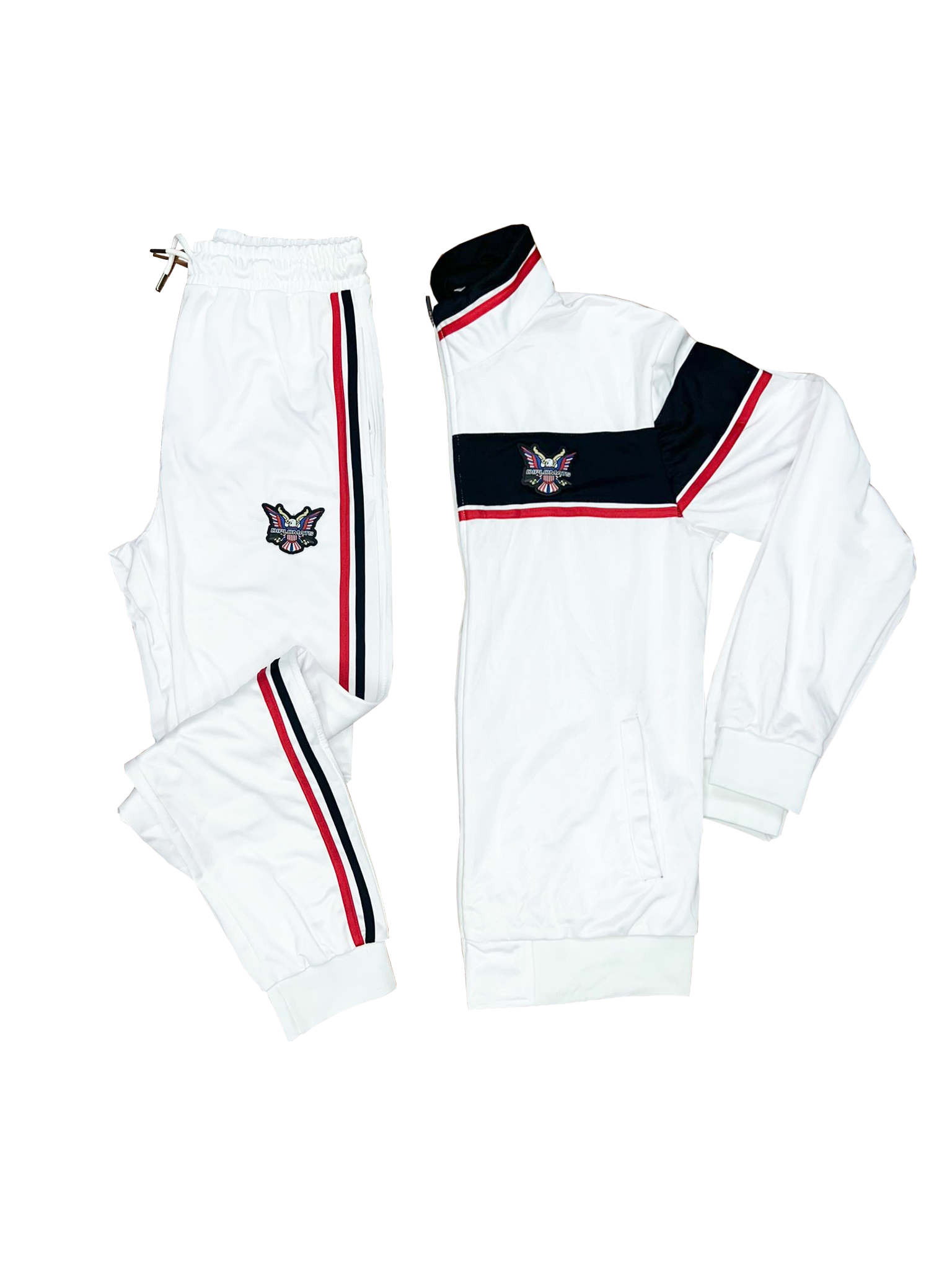 Stripes Dipset Couture White Black Red  Tracksuit