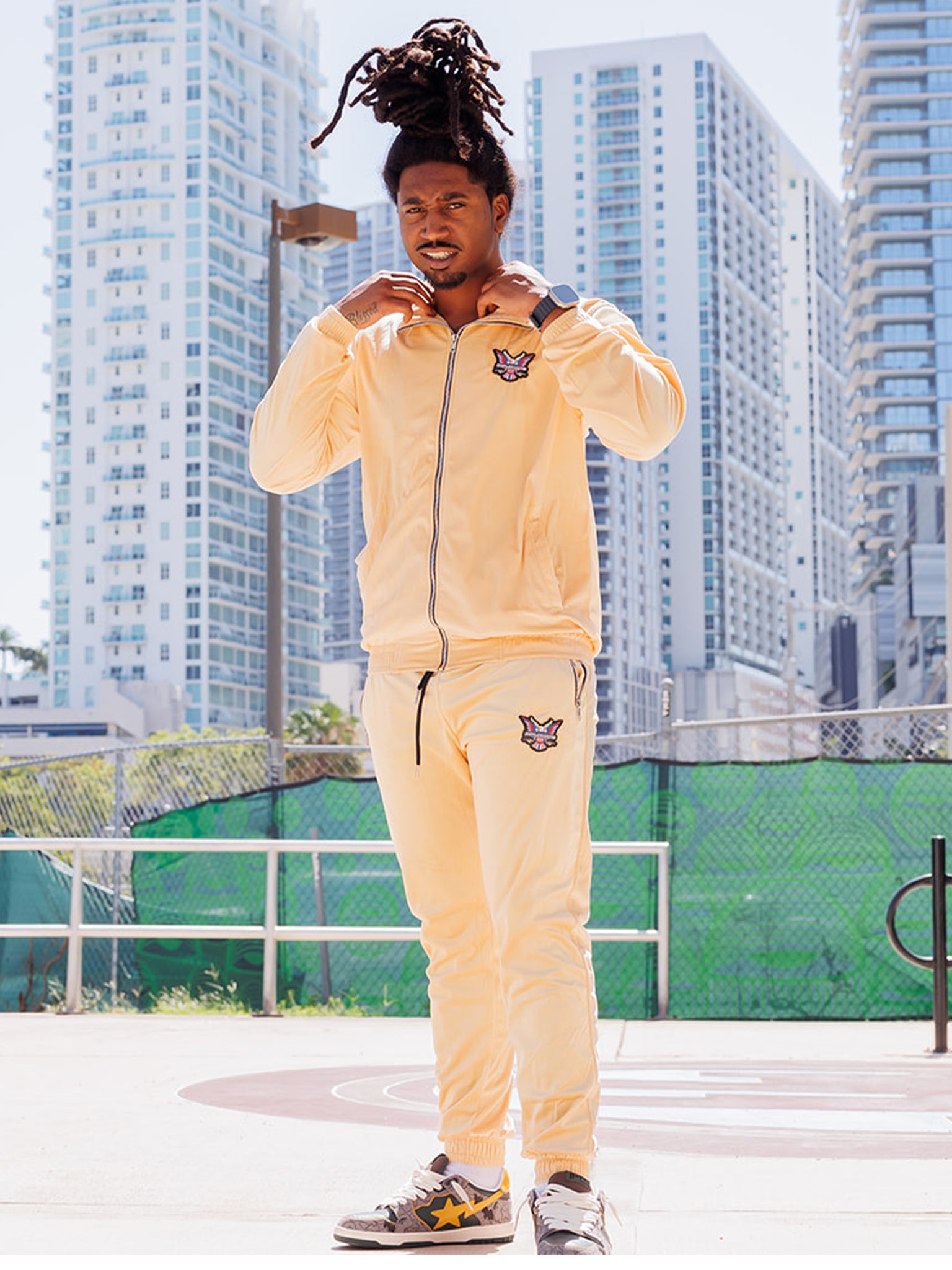 All Sand Velour Track Suit