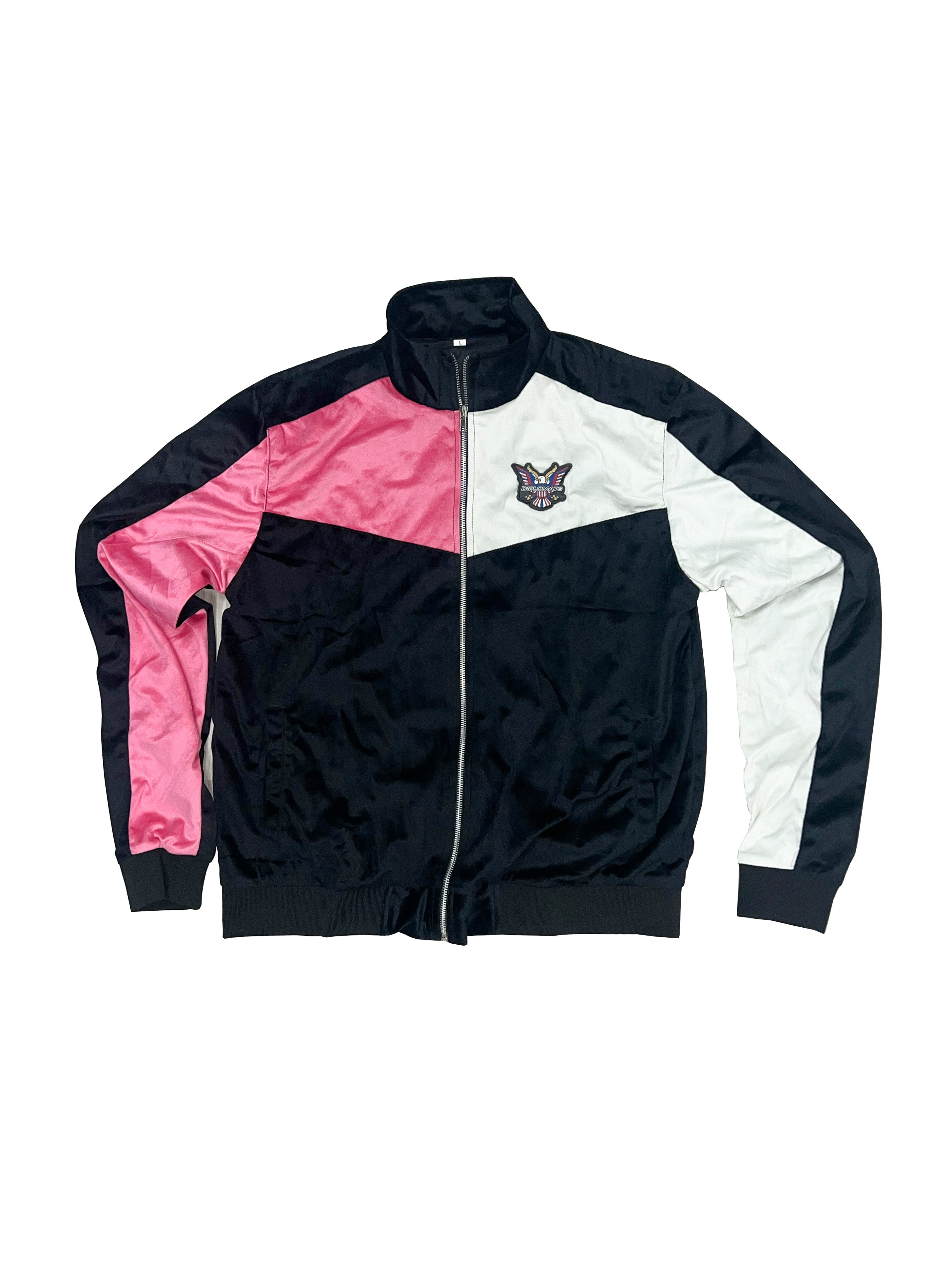 Dipset Couture Pink Half White Velour Suit