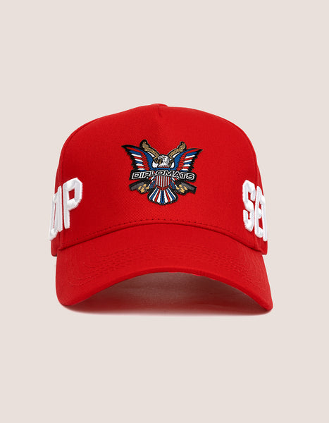 DIPSET COUTURE COTTON ROCKSTAR HAT RED | DIPSET COUTURE