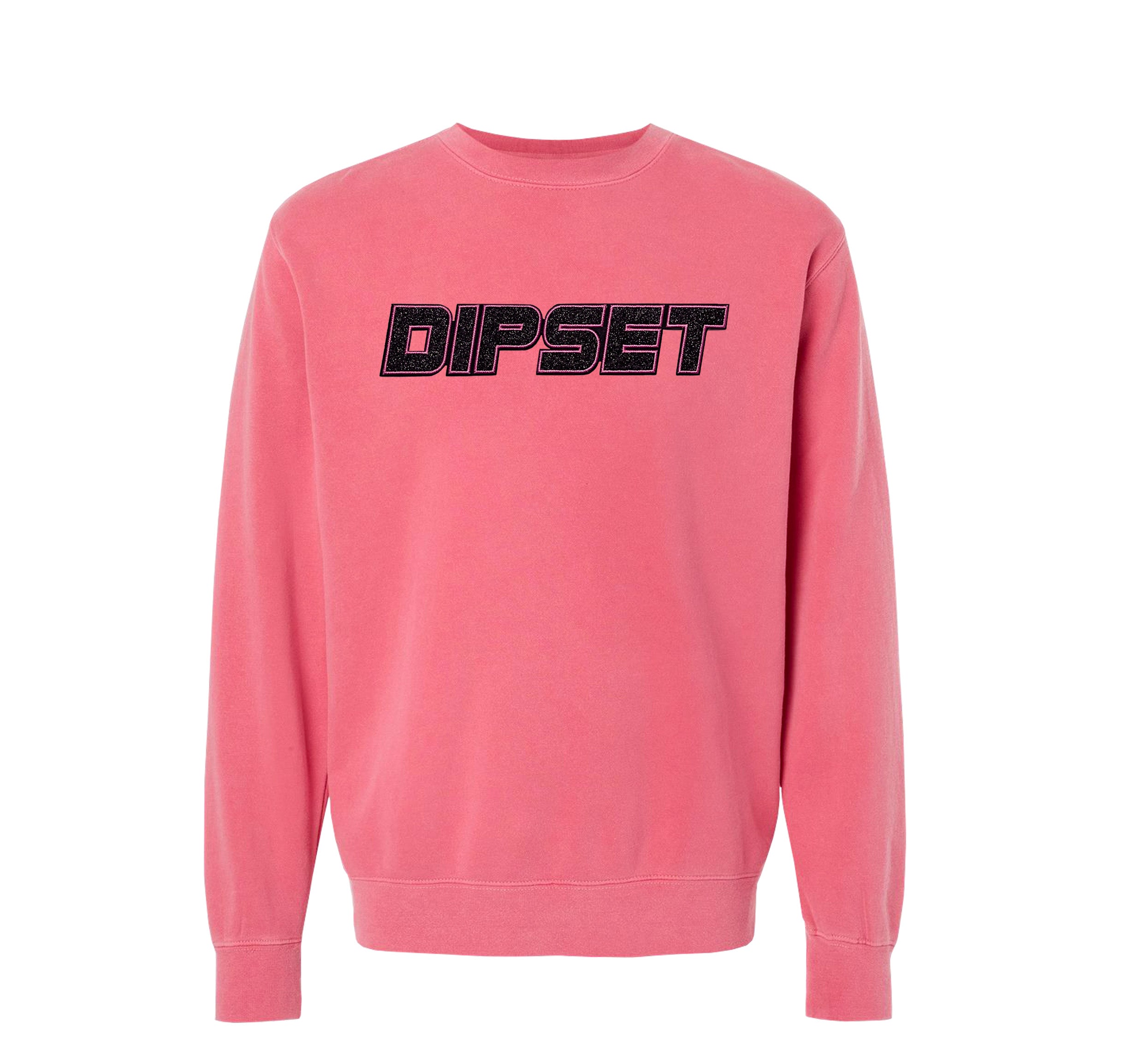 Vintage Washed Pink Glitter Crewneck Sweater