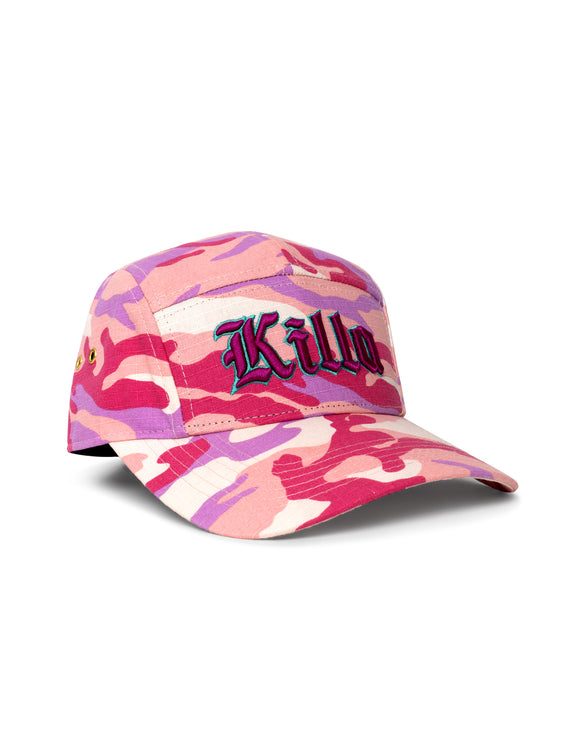 Killa Pink Camo 5 Panel Hat