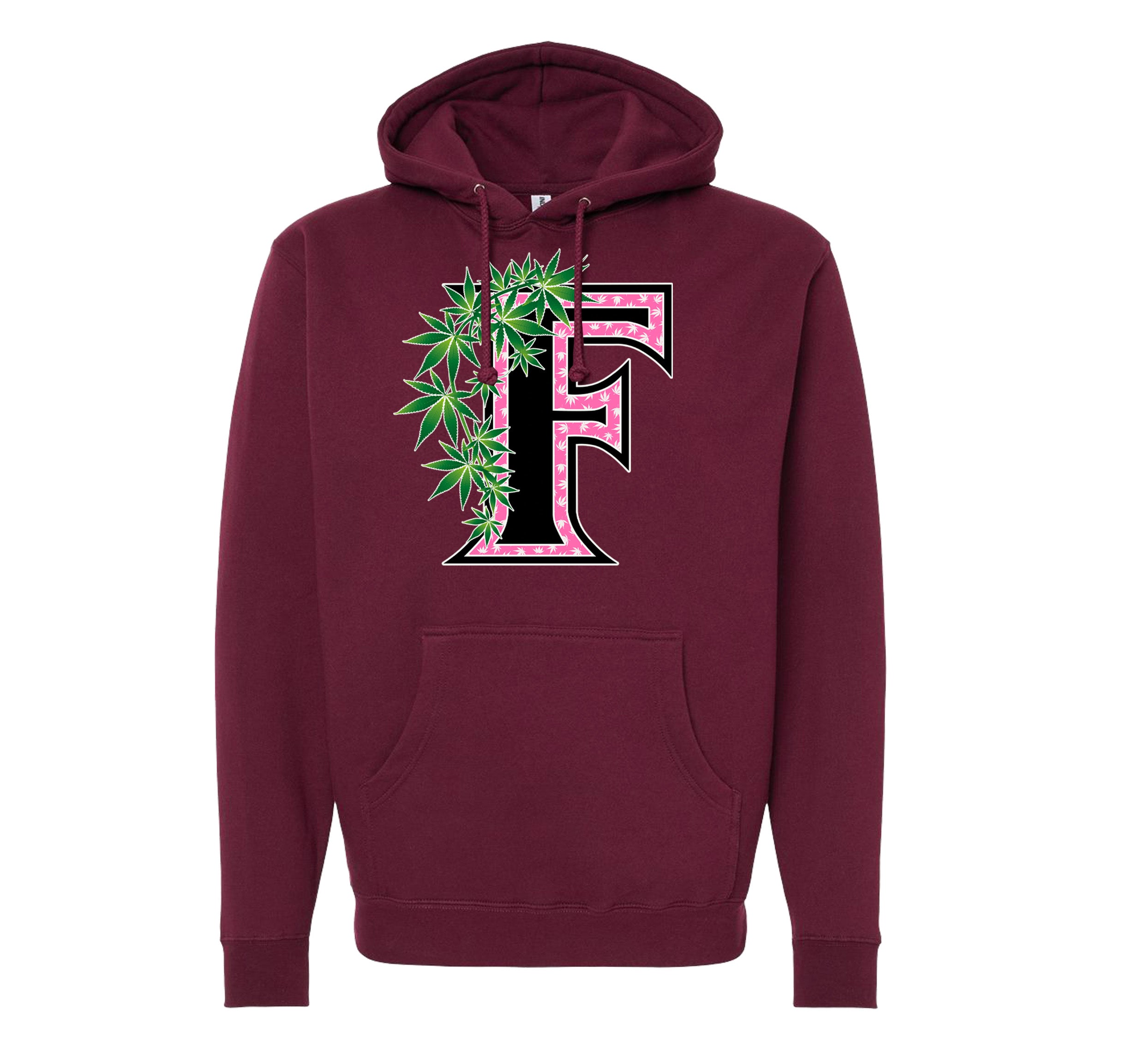 Flee Farms F Pink logo Hoodie
