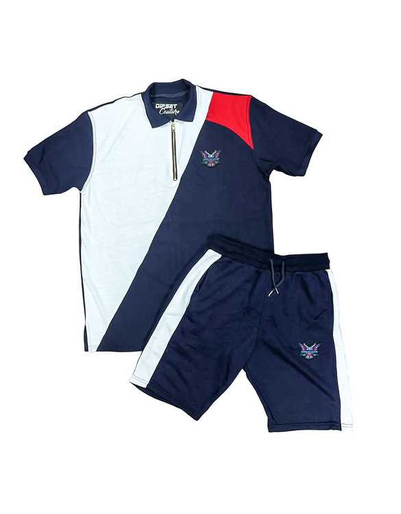 Dipset Couture Navy Blue White Red Summer set