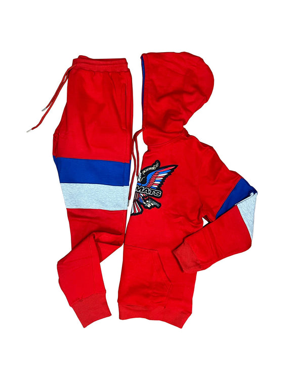 Dipset Couture Red/Blue/Grey Sweatsuit