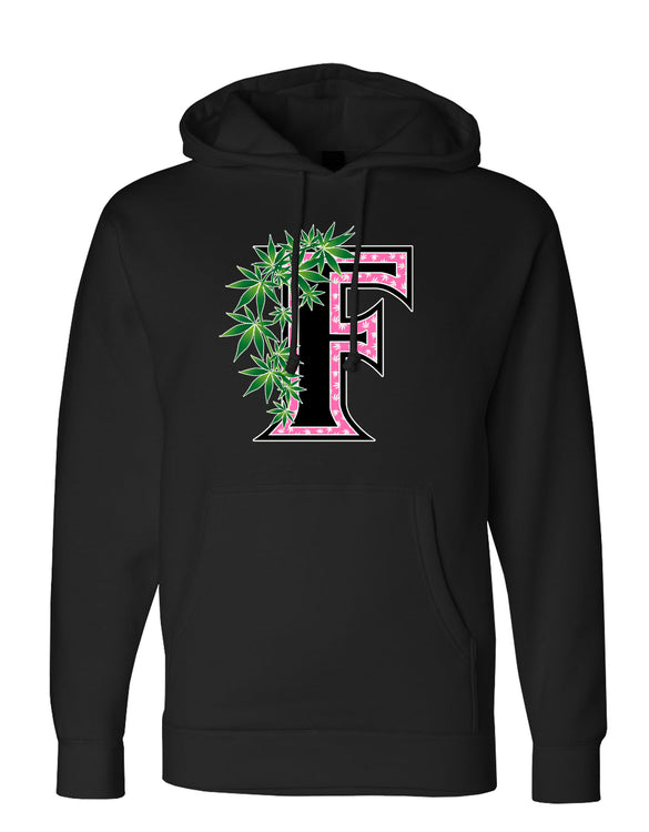 Flee Farms F Pink logo Hoodie