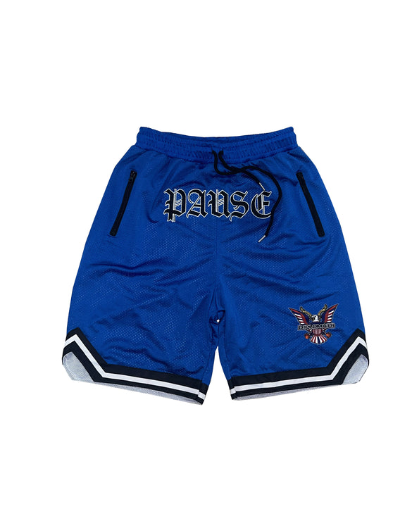 DipSet Couture Puase Shorts Blue