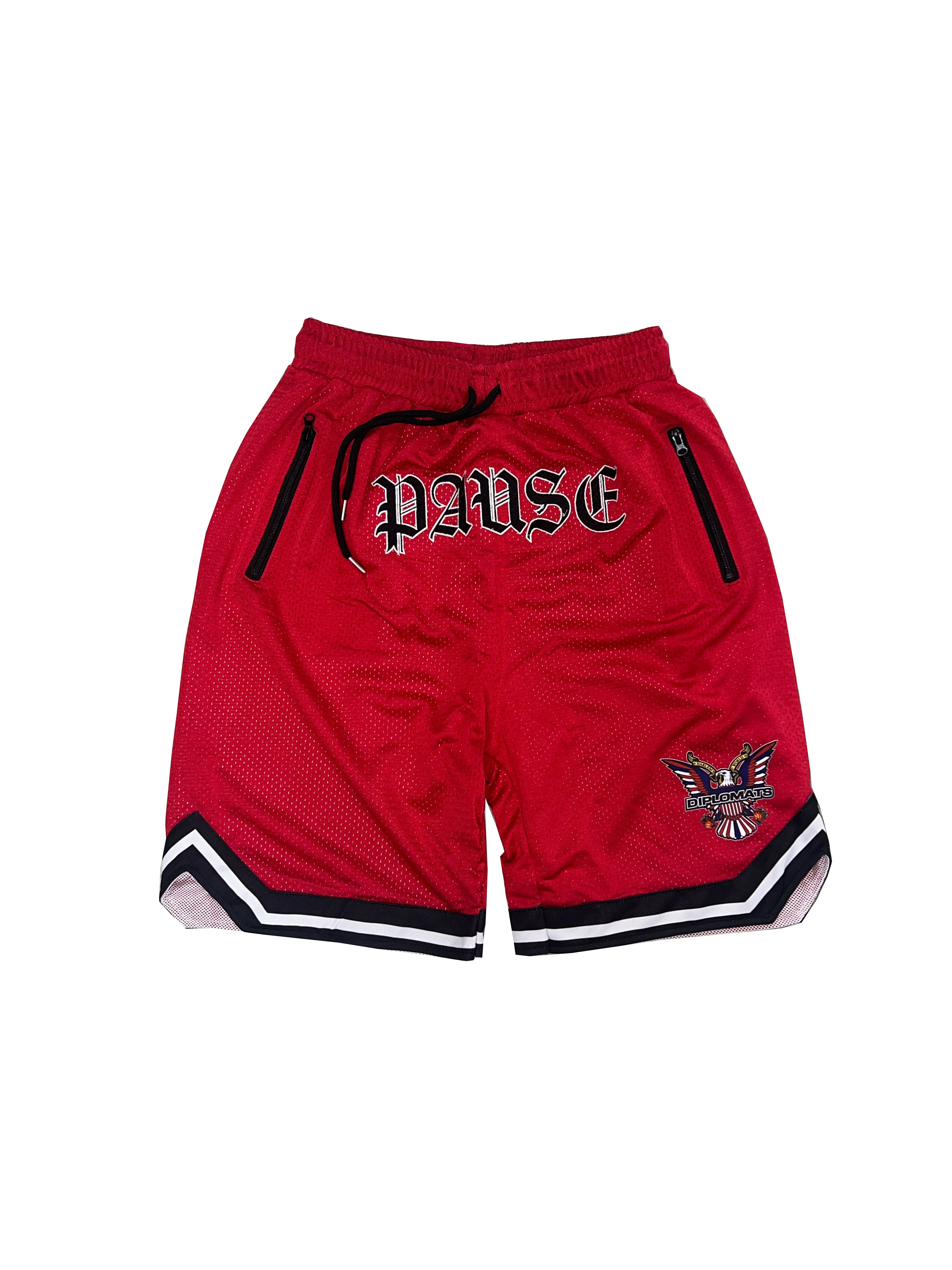 DipSet Couture Puase Shorts Red
