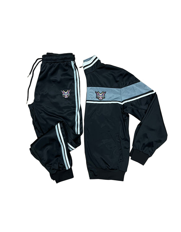 Stripes Dipset Couture Black Grey White Tracksuit