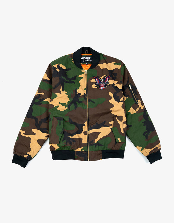 DIPSET Couture Army Fatigue Bomber Jacket