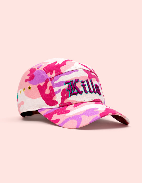 Killa Pink Camo 5 Panel Hat
