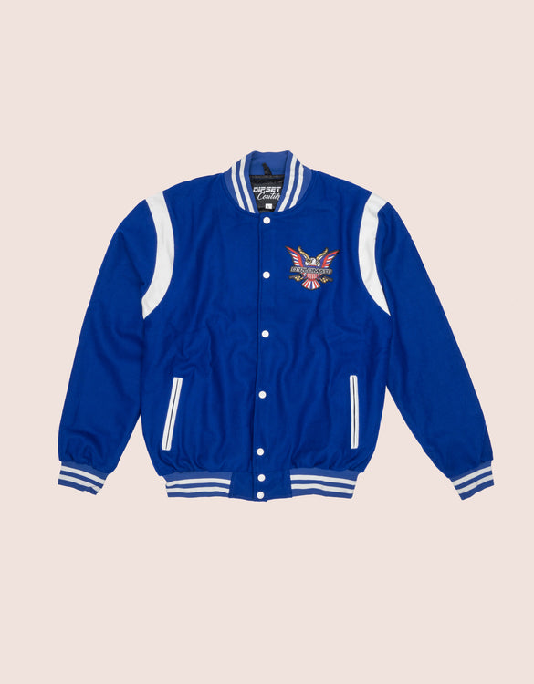Wool Blue Jacket Dipset Couture
