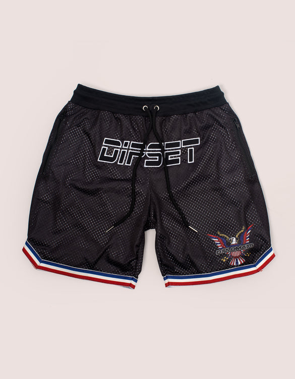 DIPSET Black BBall Shorts