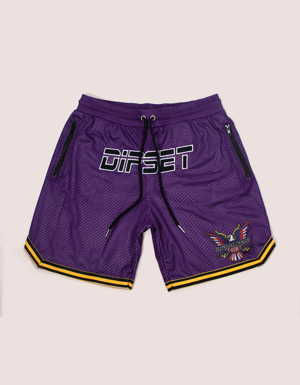 DIPSET Purple/YellowBBall Shorts