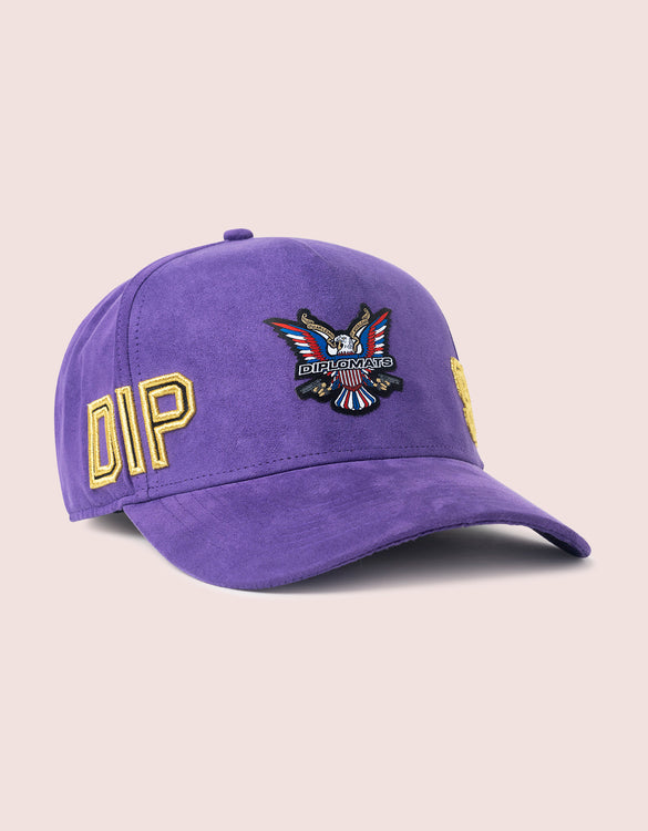 DIPSET COUTURE SUEDE ROCKSTAR HAT PURPLE