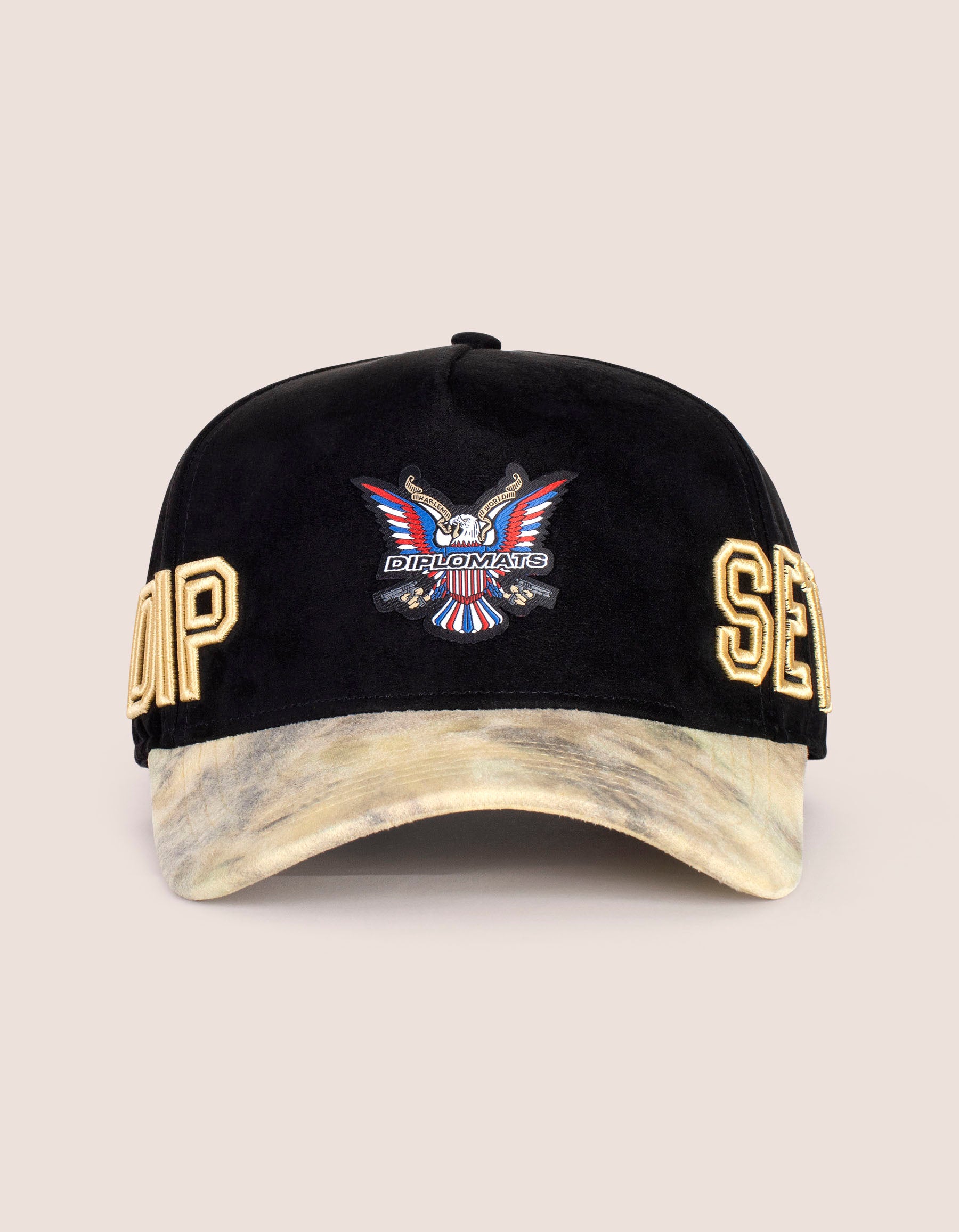 DIPSET COUTURE BLK/YELLOW Suede ROCKSTAR HAT