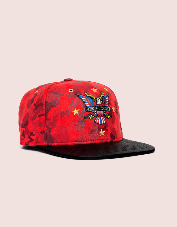 RED SUEDE CAMO STAR OG HAT