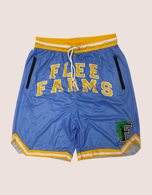 Flee Farms BB shorts Blue / Yellow