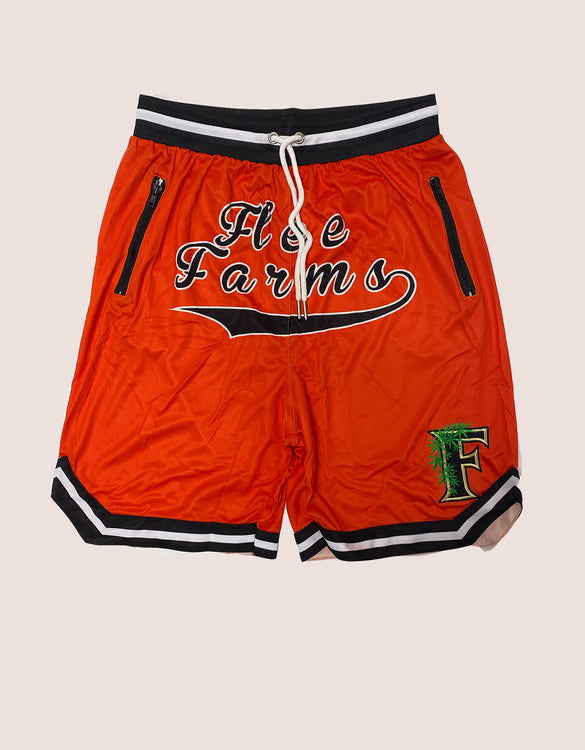 Flee Farms BB shorts Orange / Black