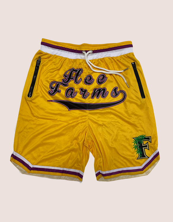 Flee Farms BB shorts Yellow /  Purple