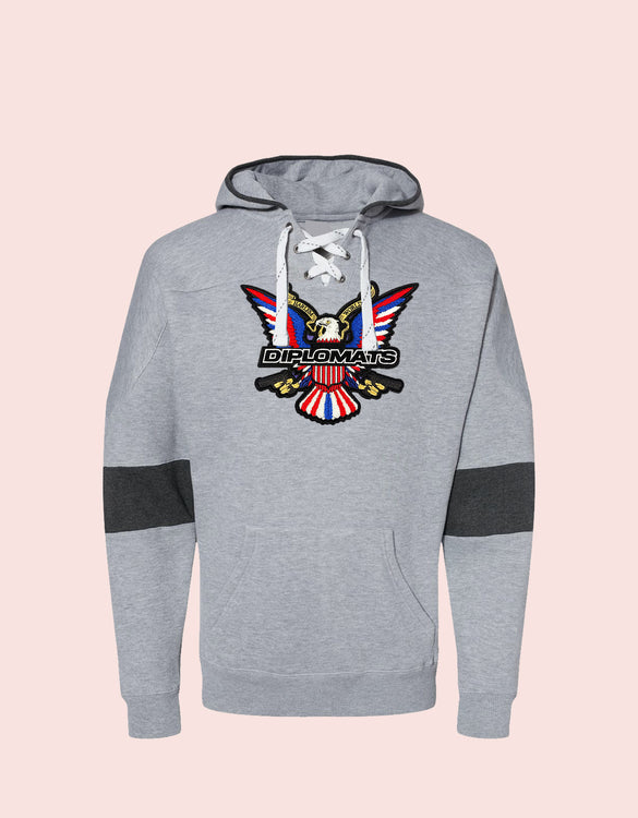 Sport Lace Classic Eagle Grey Fleece Hoodie