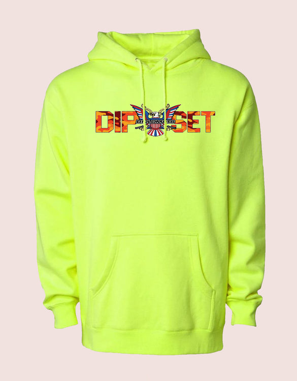 Neon Orange Camo Dipset Hoodie