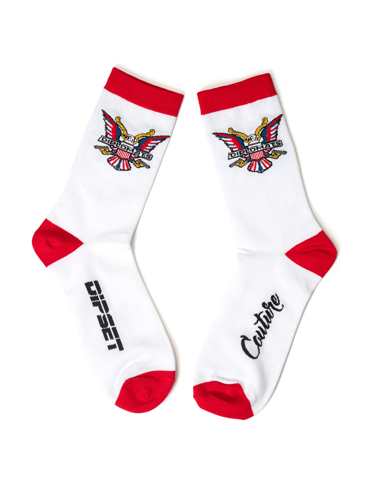 RED & White Dipset Couture Socks