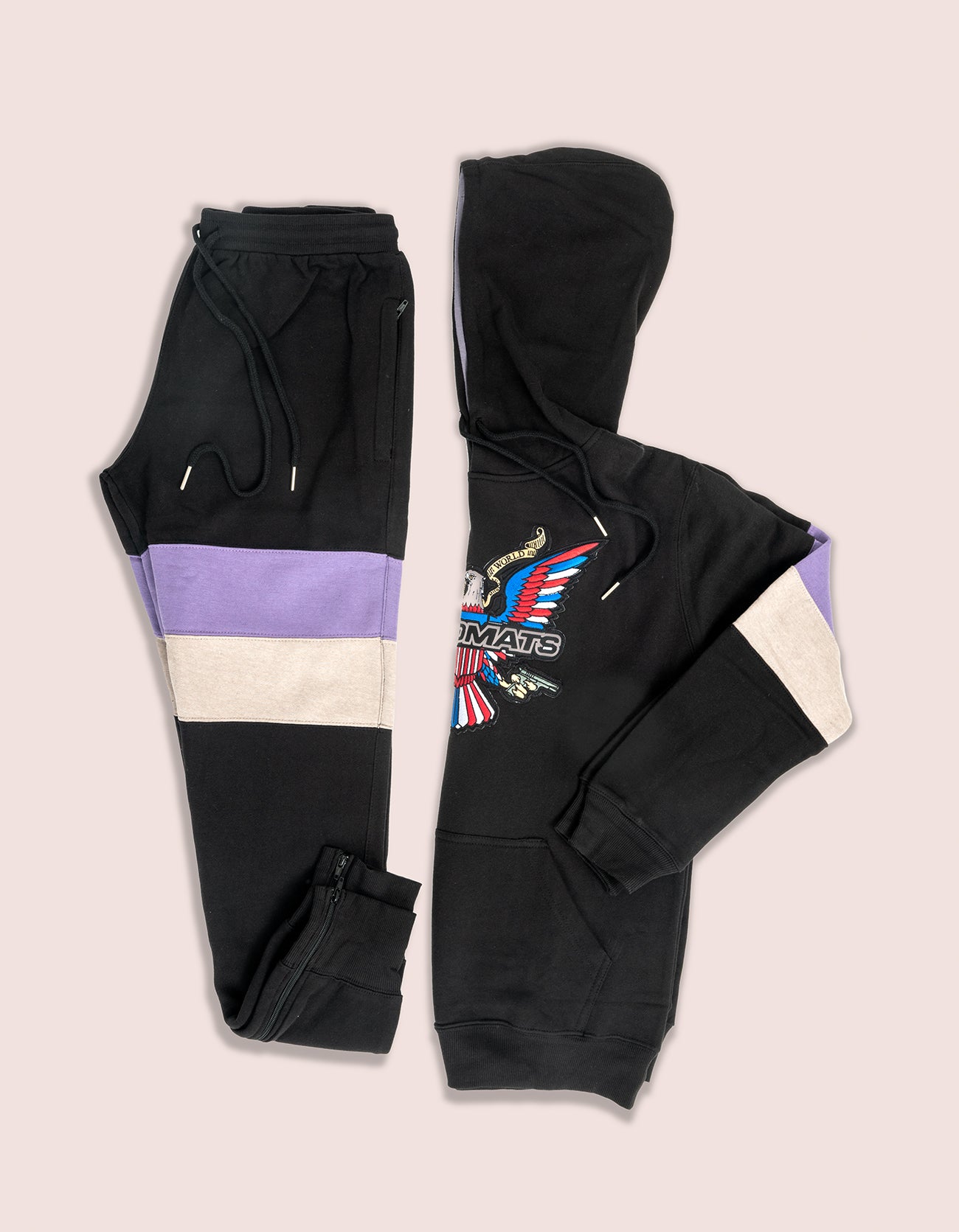 Dipset Couture Black/Purple/Grey Sweatsuit
