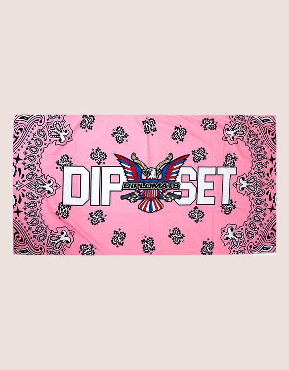 Pink Bandana Beach Towel